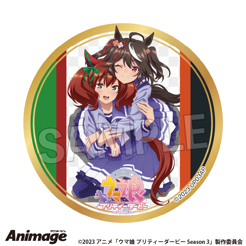 TVアニメ『ウマ娘 プリティーダービー Season 3』 ギラギラ缶バッジ キタサンブラック&ナイスネイチャ