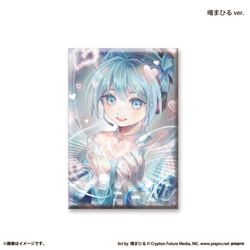 『初音ミク×スモールエス』 スクエア缶バッジ -晴まひる ver.-