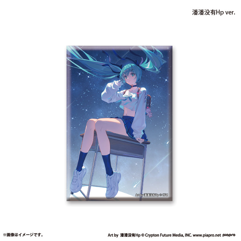 『初音ミク×スモールエス』 スクエア缶バッジ -潘潘没有Hp ver.-