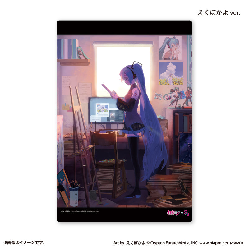 『初音ミク×スモールエス』 特大メタルプレート -えくぼかよ ver.-