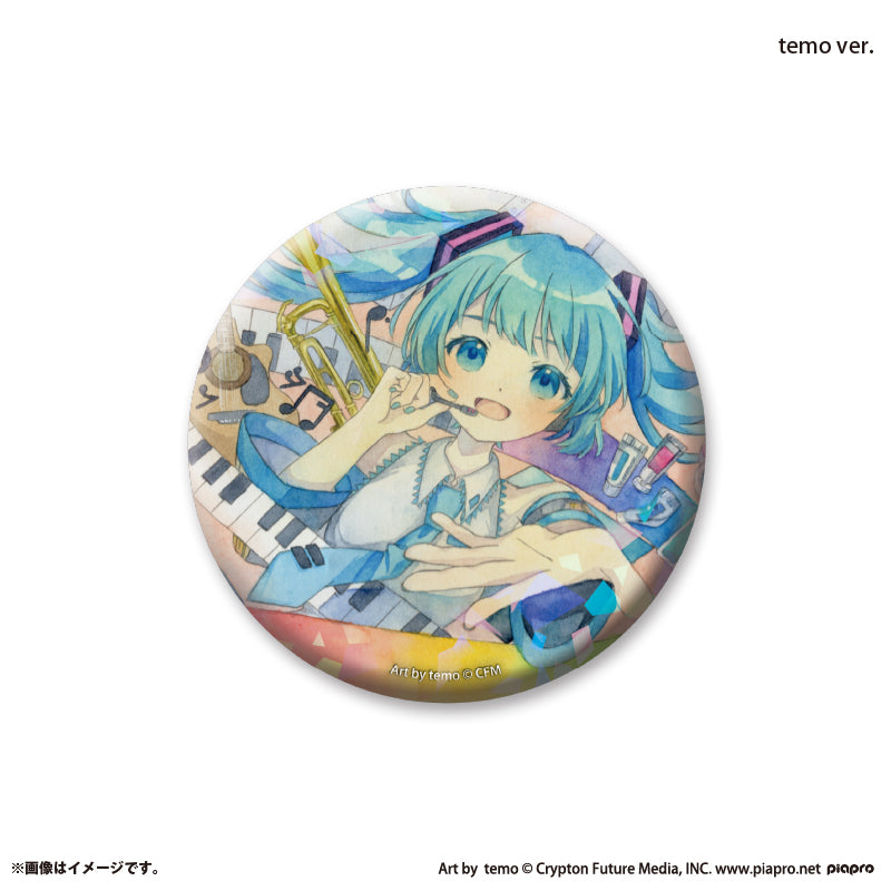 『初音ミク×スモールエス』 缶バッジ ホログラム -temo ver.-