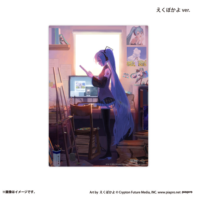 『初音ミク×スモールエス』 メタルプレート -えくぼかよ ver.-