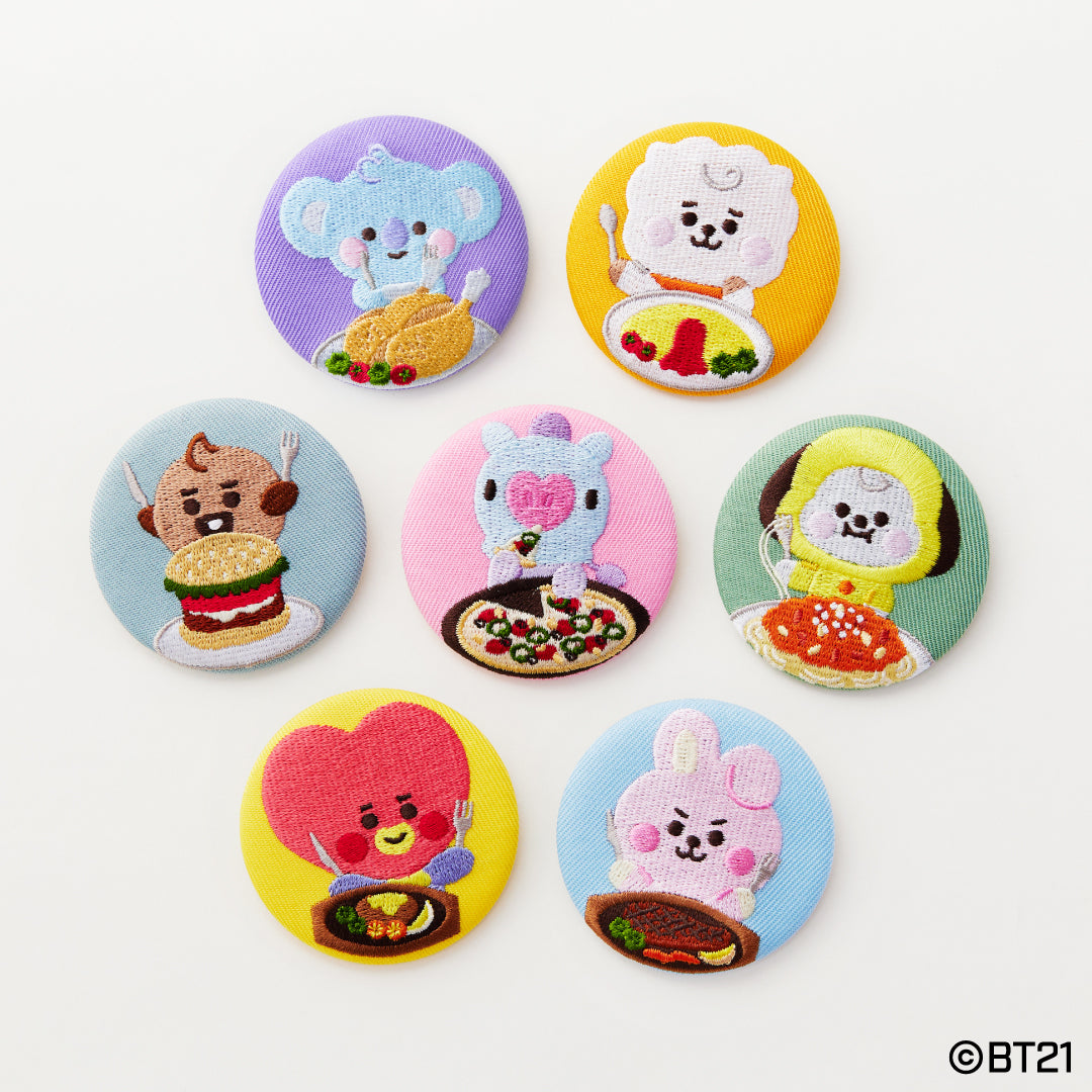 トレーディング刺繍缶バッジ(BOX) BT21