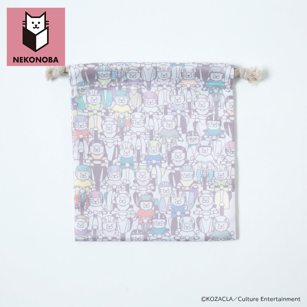 NEKONOBA 巾着3個セット ゆかいなネコ(台湾ver.)MOTOR CATS&ボーダー&小籠包ネコ