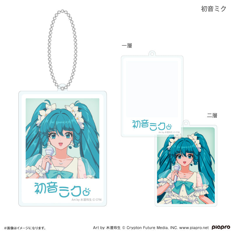 ピアプロキャラクターズ 昭和アイドル 二層アクリルキーホルダー 初音ミク