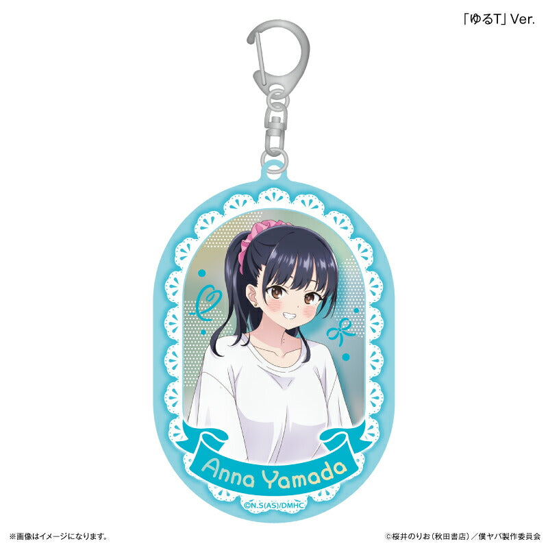 「僕の心のヤバイやつ」 部屋着コーデ 山田杏奈 おおきめミラーアクリルキーホルダー「ゆるT」Ver.