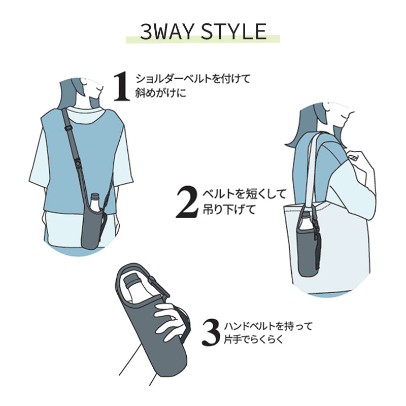 ショルダーベルト付きソフトボトルケース ニャンコ先生