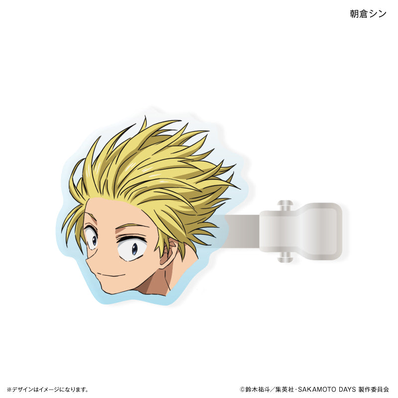 SAKAMOTO DAYS キャラ面アクリルヘアクリップ 坂本太郎&朝倉シン