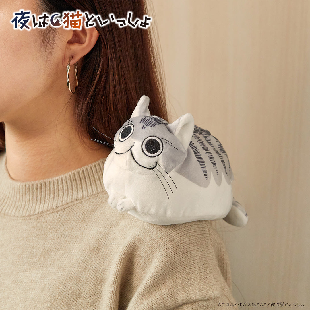 ミニぬいぐるみ 夜は猫といっしょ