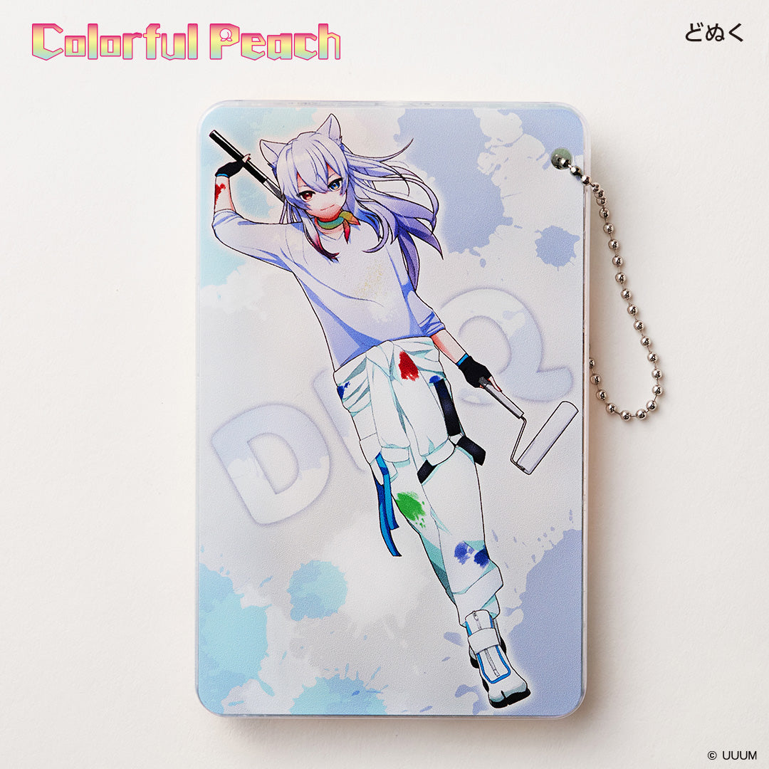 スライドカードケース カラフルピーチ どぬく