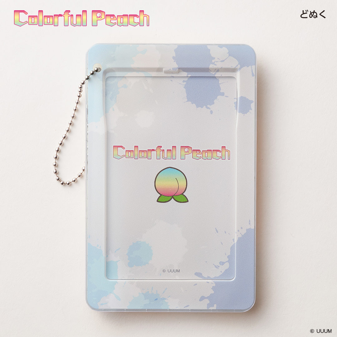 スライドカードケース カラフルピーチ どぬく