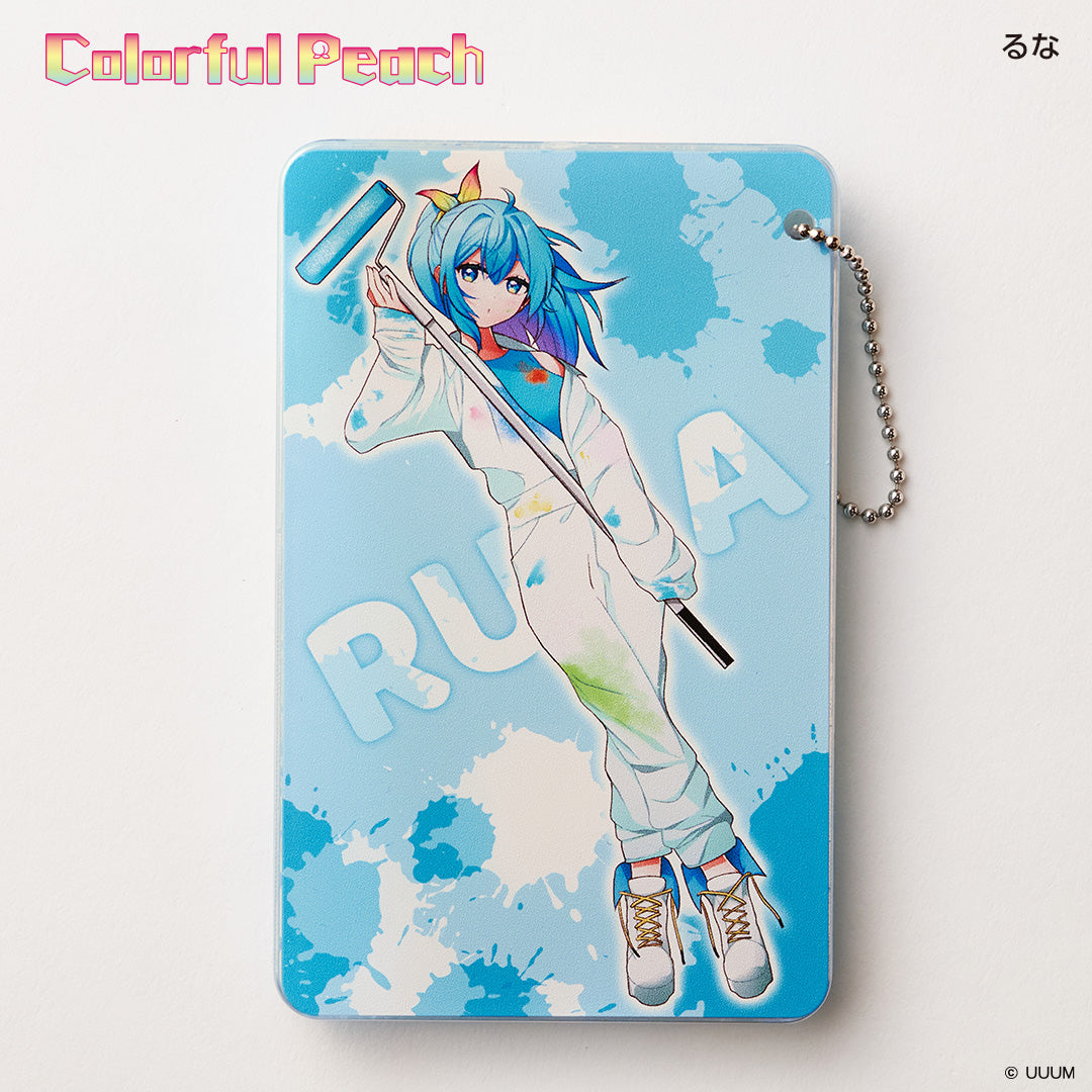 スライドカードケース カラフルピーチ るな