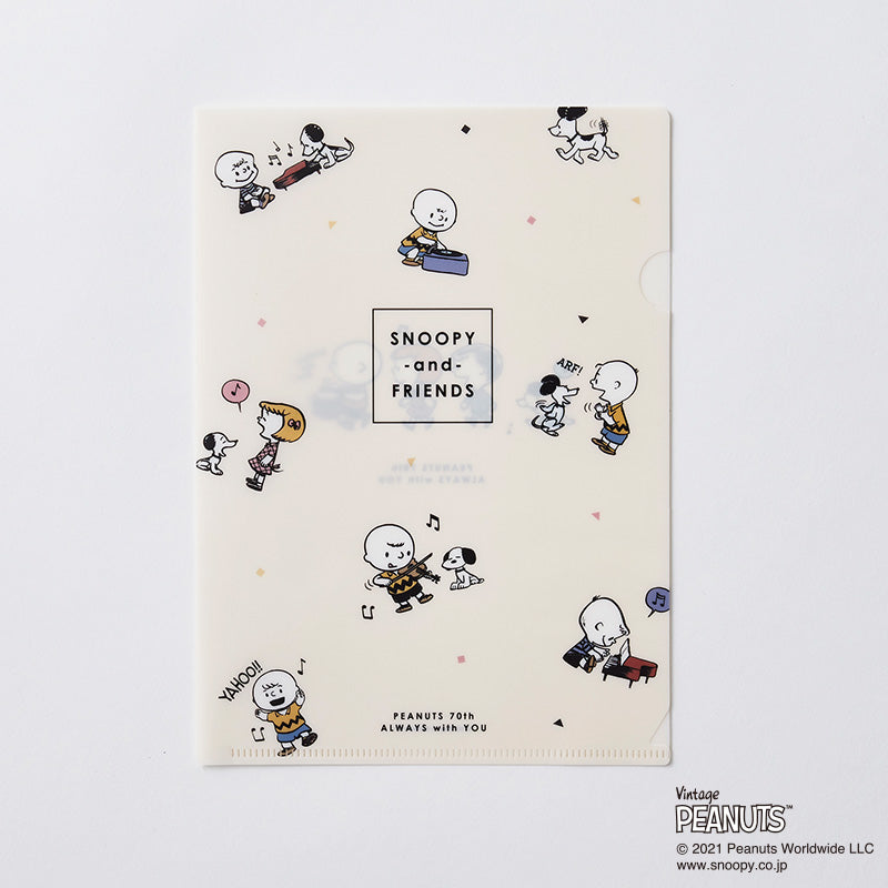 A5 シングルクリアファイル(チラシ柄) PEANUTS