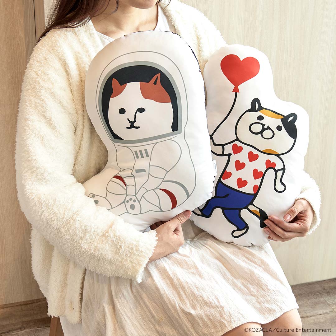 ダイカットクッション ゆかいなネコ