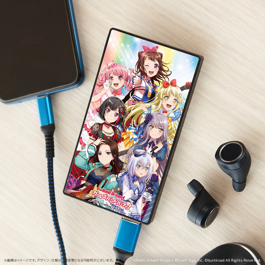 4000mAh ガラスリチウムイオンポリマー充電器 2.1A バンドリ! ガールズバンドパーティ!