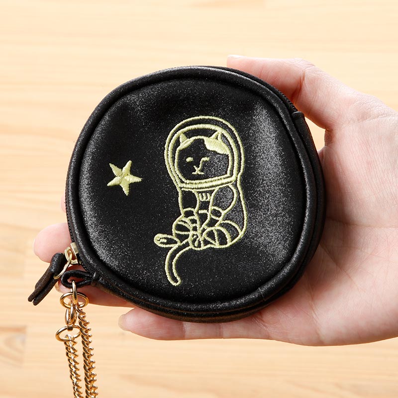 サークルミニポーチ&キーケース NYASA ブラック