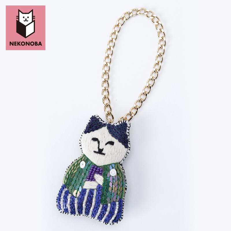 tamao×KOZACLA 刺繍チャーム ねこ茶商