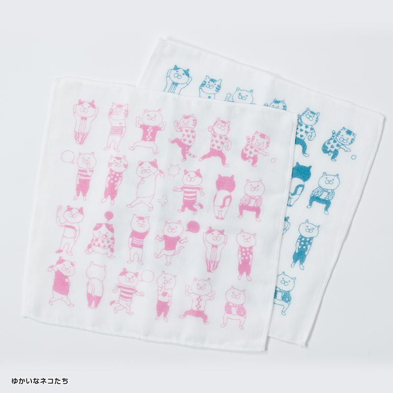 ふんわり8重ガーゼハンカチ2枚セット