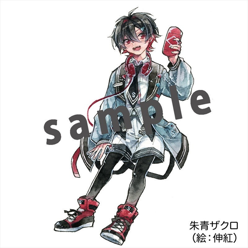 SS学園男子・アクリルキーホルダー 朱青ザクロ(絵:伸紅)