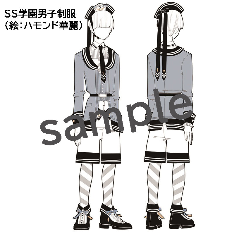 SS学園男子・制服アクリルキーホルダー (絵:ハモンド華麗)