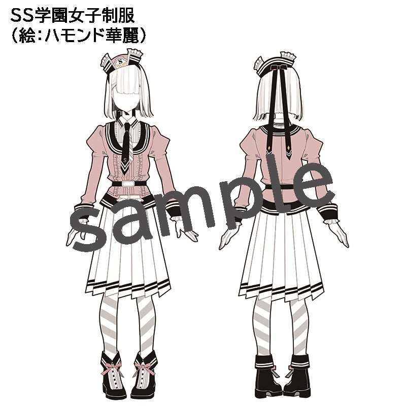 SS学園女子・制服アクリルキーホルダー (絵:ハモンド華麗)