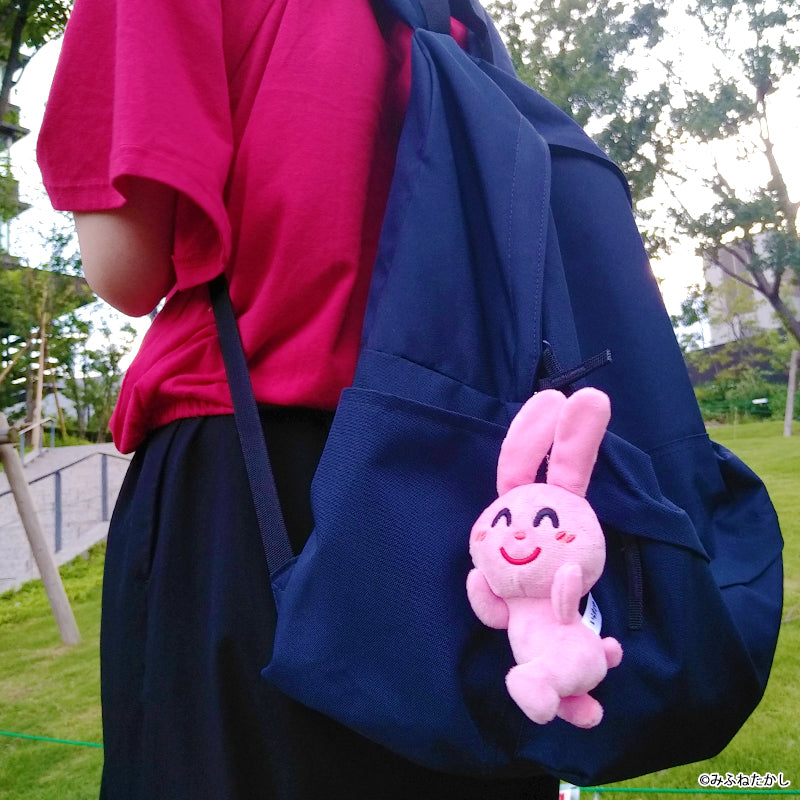 「ぽ」ぬいぐるみキーホルダー(ウサギ)
