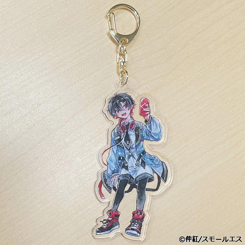 SS学園男子・アクリルキーホルダー 朱青ザクロ(絵:伸紅)