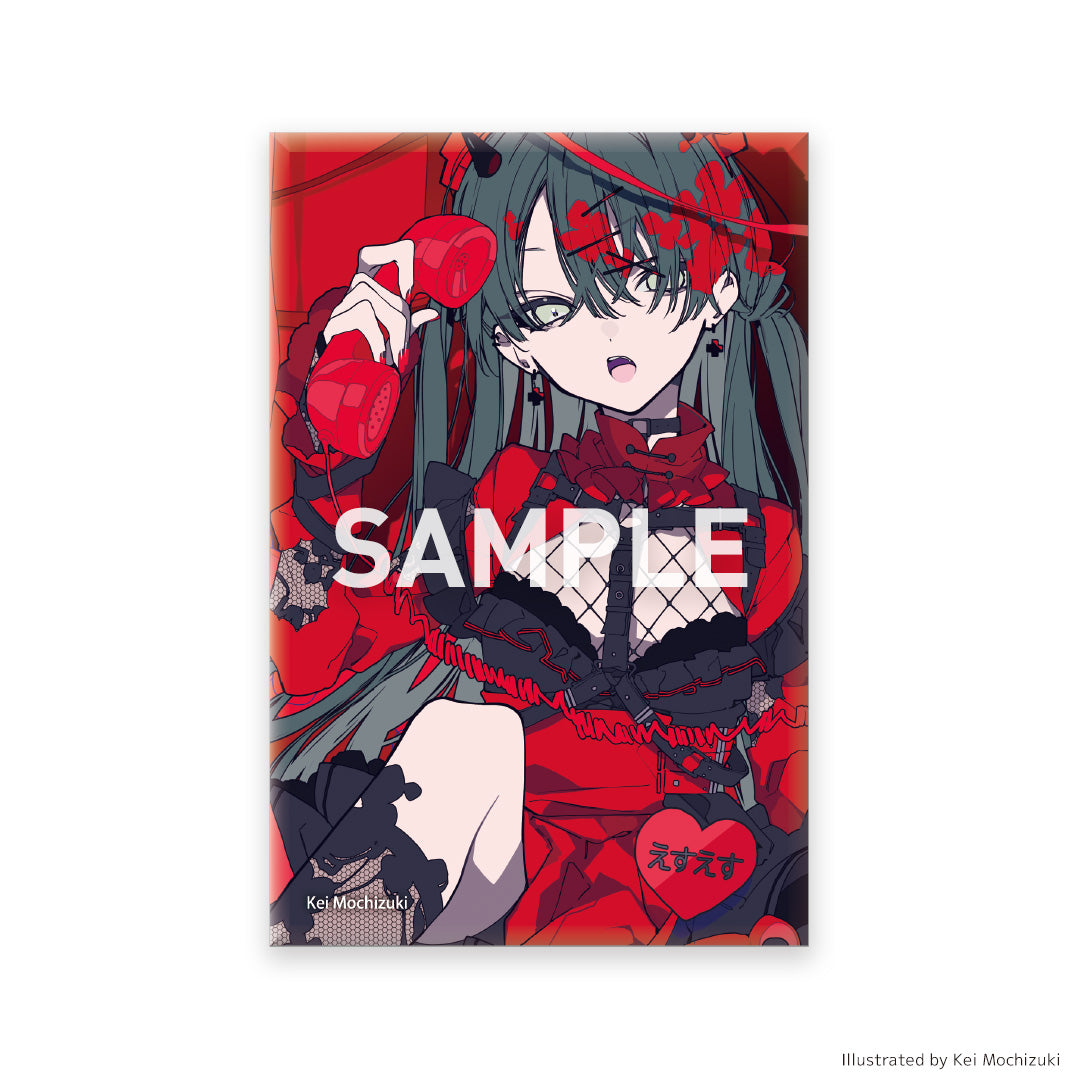 イラストスクエア缶バッジ ※ブラインド