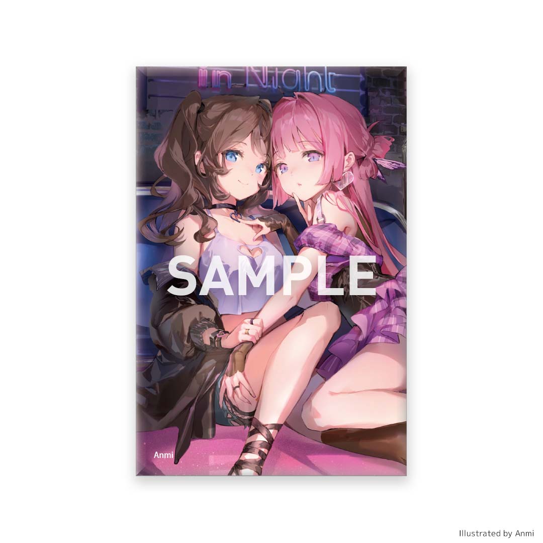 イラストスクエア缶バッジ ※ブラインド