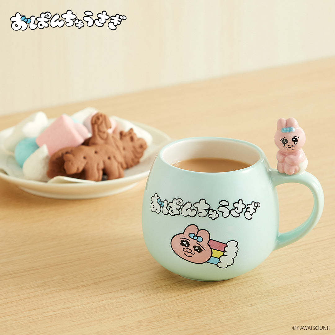 フィギュア付きマグカップ おぱんちゅうさぎ