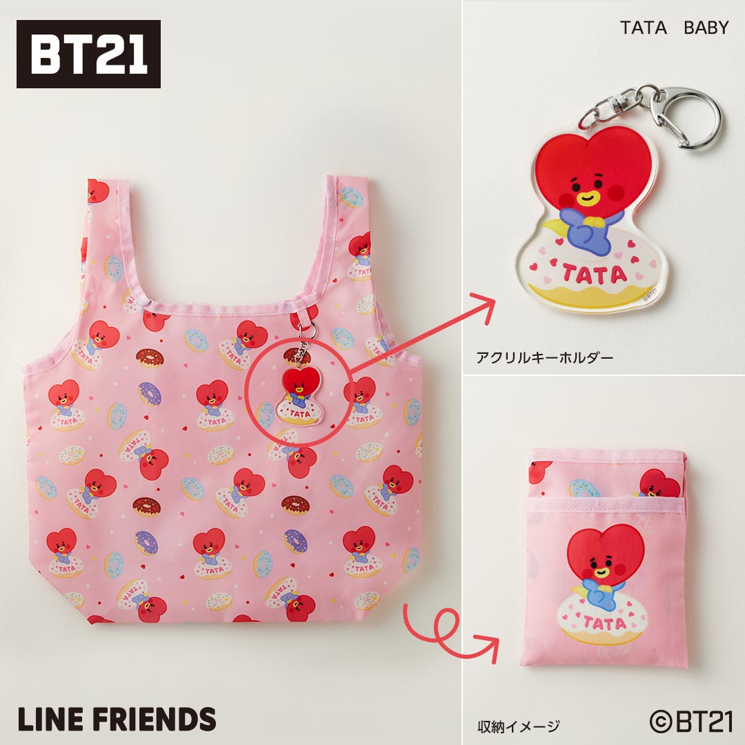 アクリルキーホルダー付きエコバッグ TATA BABY