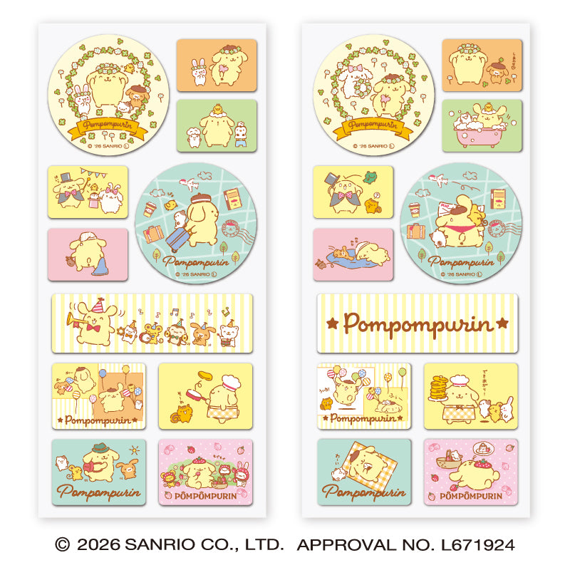 サンリオ まじかる百貨店ミニシール⑤ ポムポムプリンとチームプリン