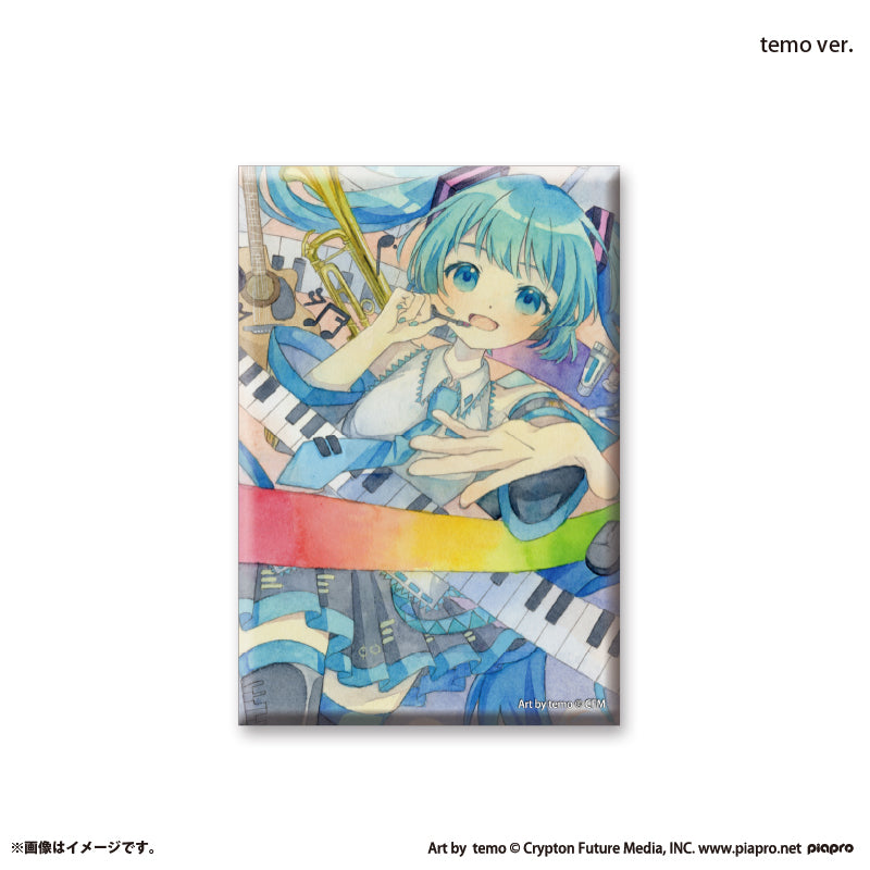 『初音ミク×スモールエス』 スクエア缶バッジ -temo ver.-