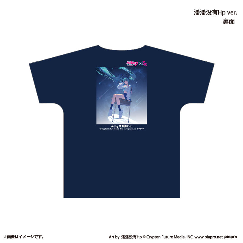 『初音ミク×スモールエス』 フルグラフィックTシャツ -潘潘没有Hp ver.