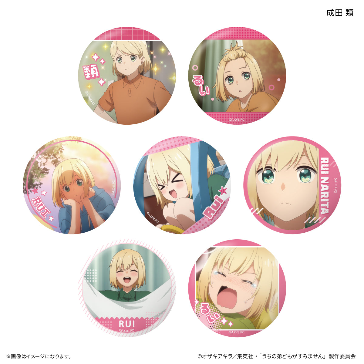 うちの弟どもがすみません だけ缶 成田 類だけトレーディング缶バッジ 【全7種】（BOX）