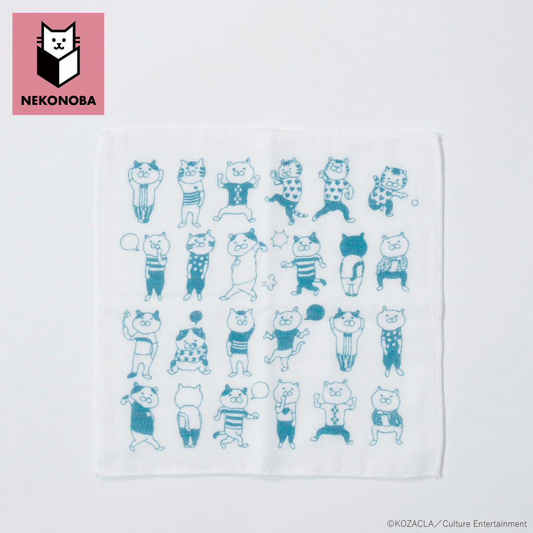 ふんわり8重ガーゼハンカチ2枚セット ゆかいなネコたち – FAN+Life