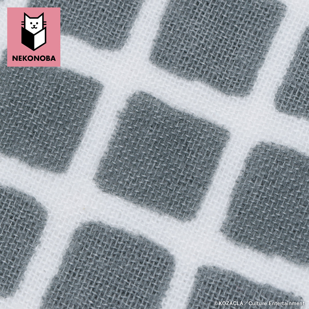 すごーく便利なタオルハンカチ　チェック　グレー