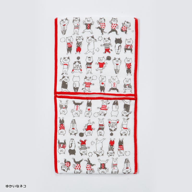 すごーく便利なタオルハンカチ　ゆかいなネコ