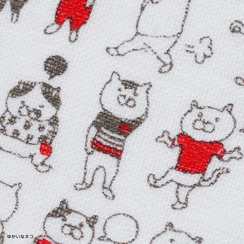 すごーく便利なタオルハンカチ　ゆかいなネコ