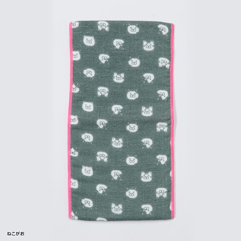 すごーく便利なタオルハンカチ　ねこがお