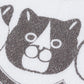 洗うとふんわりするガーゼ手ぬぐい　波ねこ