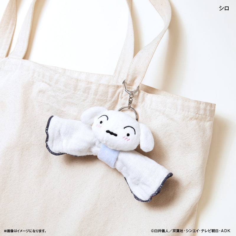クレヨンしんちゃん 蓄光マスコットループホルダー シロ