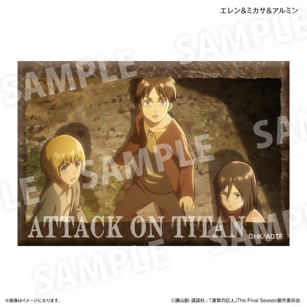 進撃の巨人 ミニアートスタンド エレン＆ミカサ＆アルミン – FAN+Life