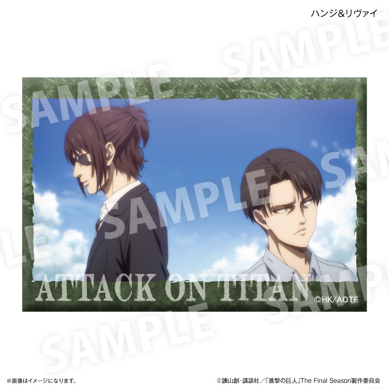 進撃の巨人 ミニアートスタンド ハンジ＆リヴァイ