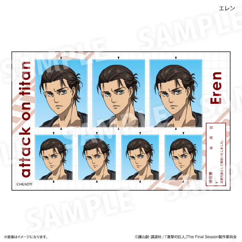進撃の巨人 証明写真風ステッカー エレン