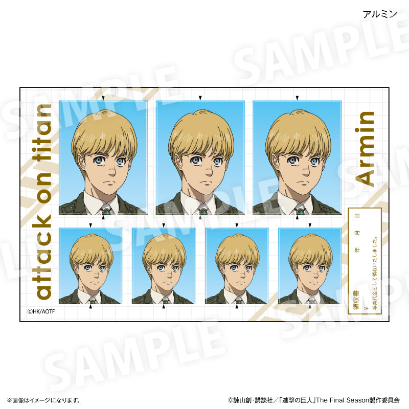 進撃の巨人 証明写真風ステッカー アルミン
