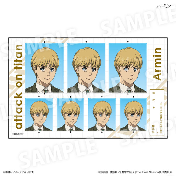 進撃の巨人 証明写真風ステッカー アルミン – FAN+Life