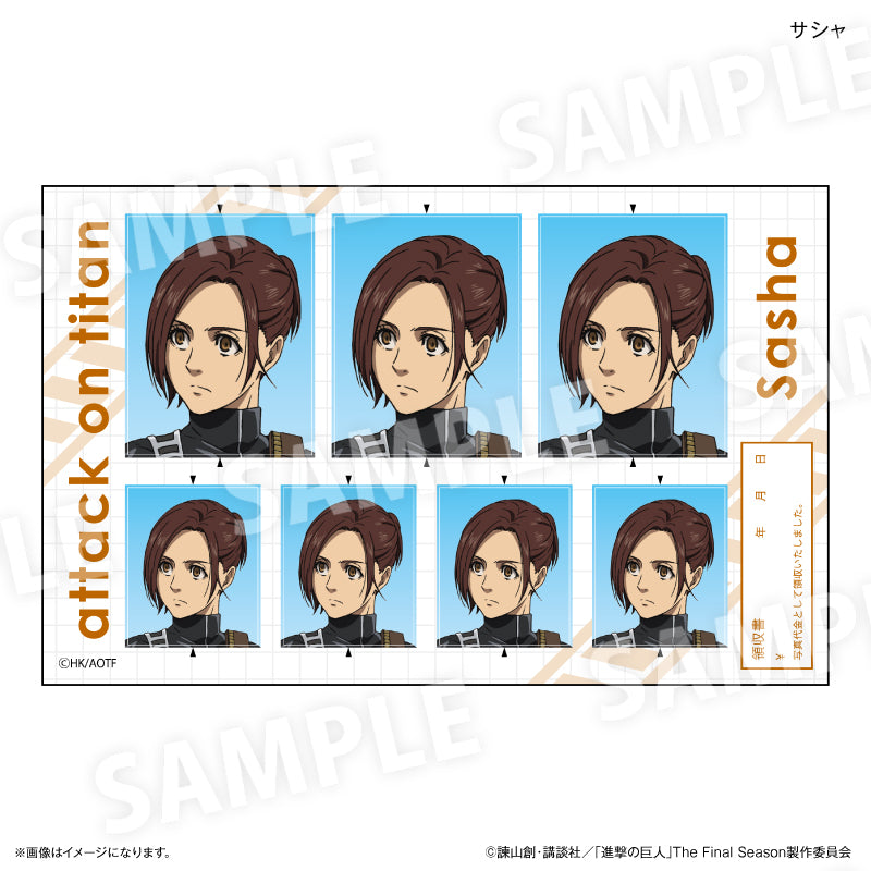 進撃の巨人 証明写真風ステッカー サシャ