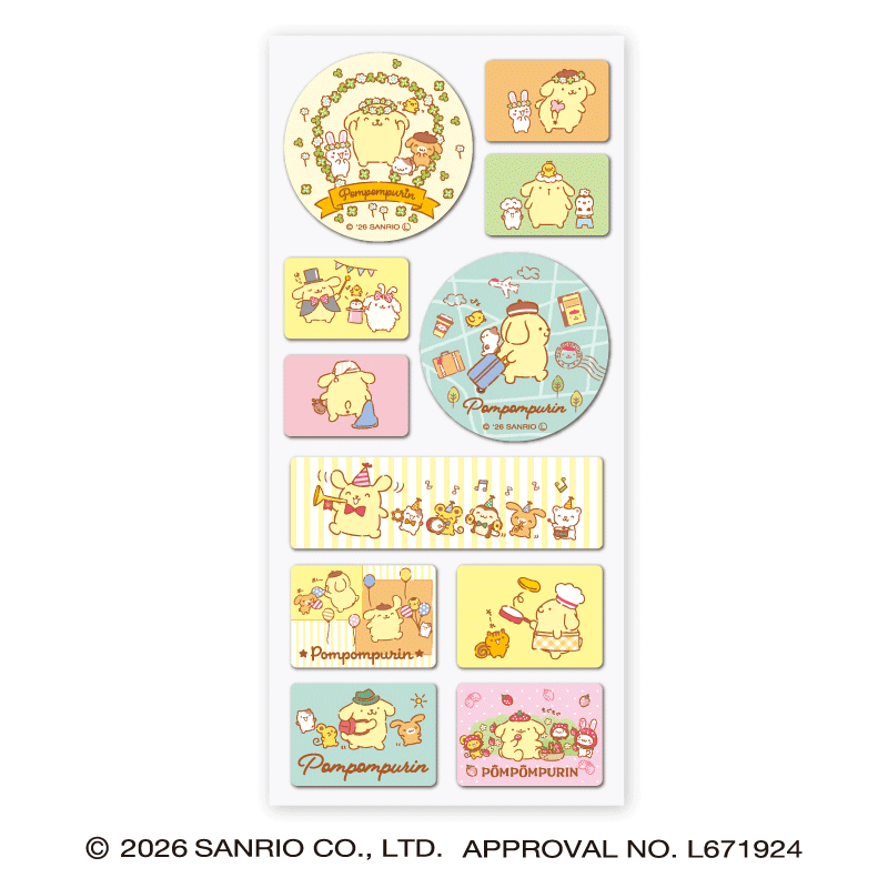 サンリオ まじかる百貨店ミニシール⑤ ポムポムプリンとチームプリン
